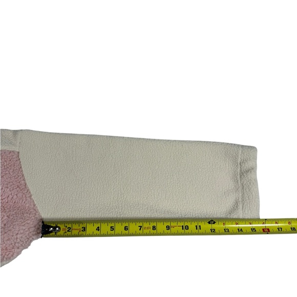 Columbia Sherpa Fleece Pullover Sz Medium Chalk Pink Teddy Snap Relaxed Fit NWT - Picture 5 of 11